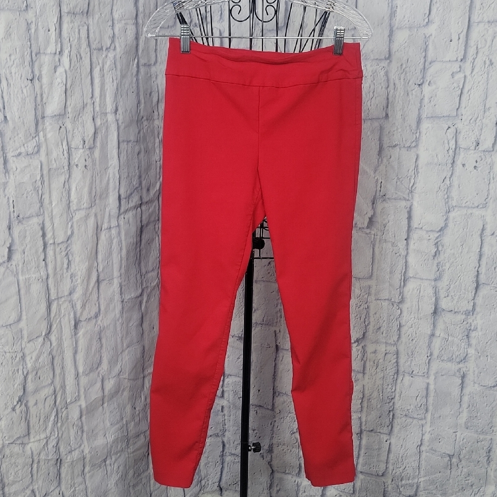 Elliott Lauren Classic Red Pullon Ankle Pants Size 6‎